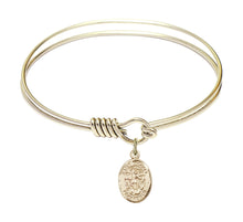 Load image into Gallery viewer, St. Michael the Archangel Custom Bangle - Gold Filled
