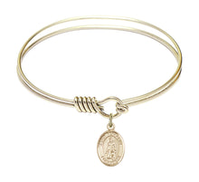 Load image into Gallery viewer, St. Peregrine Laziosi Custom Bangle - Gold Filled
