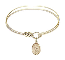 Load image into Gallery viewer, St. Joseph the Worker Custom Bangle - Gold Filled
