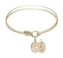 Load image into Gallery viewer, Our Lady of Mount Carmel Custom Bangle - Gold Filled

