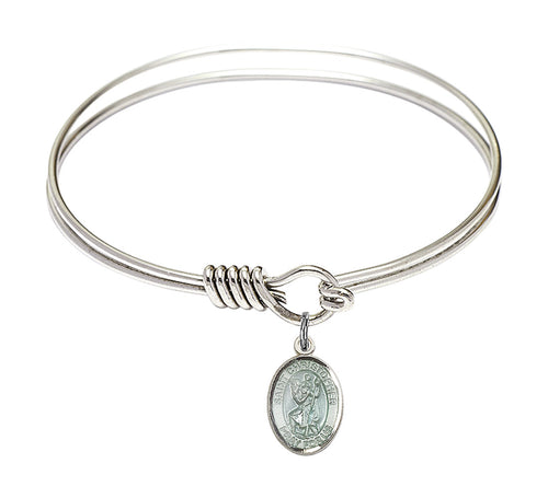 St. Christopher Custom Bangle - Silver