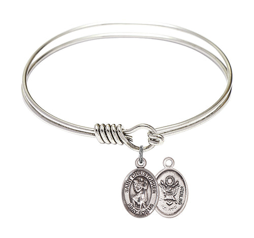 Our Lady of Perpetual Help Custom Bangle - Silver