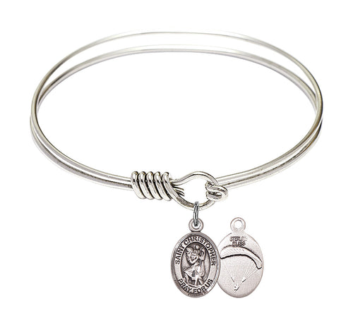 St. Dominic Savio Custom Bangle - Silver