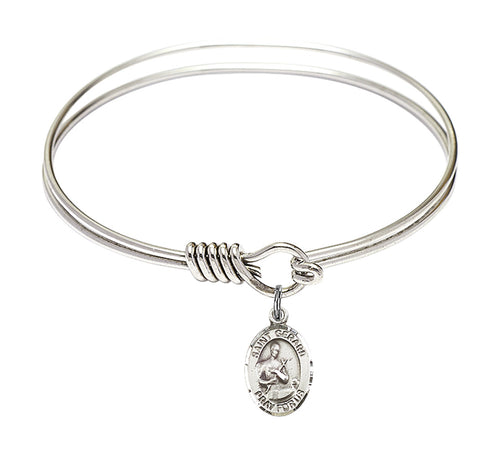 St. Gerard Majella Custom Bangle - Silver