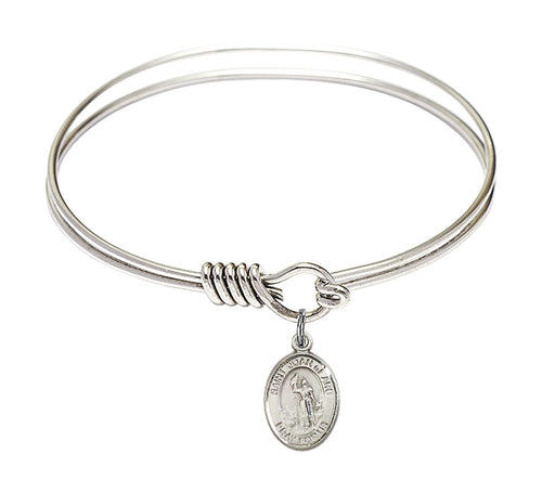 St. Joan of Arc Custom Bangle - Silver