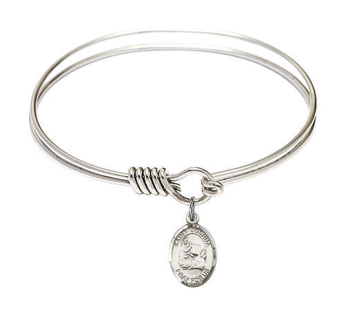 St. Joshua Custom Bangle - Silver