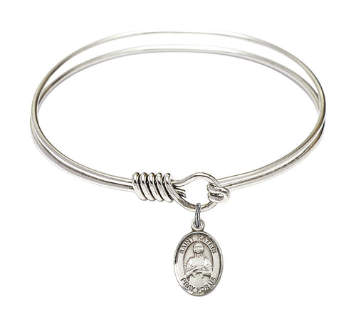 St. Kateri Tekakwitha Custom Bangle - Silver