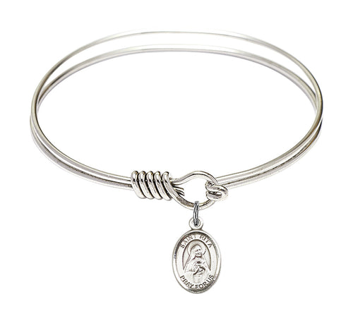 St. Rita of Cascia Custom Bangle - Silver