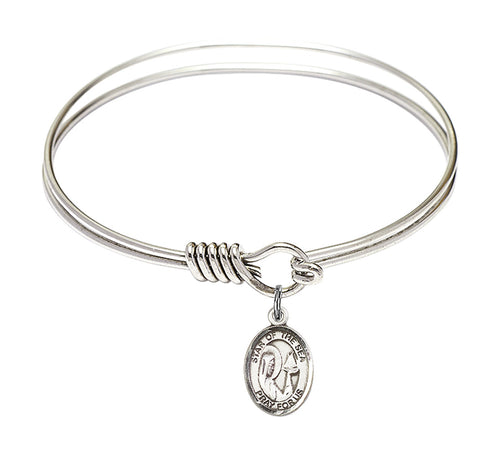 Our Lady, Star of the Sea Custom Bangle - Silver