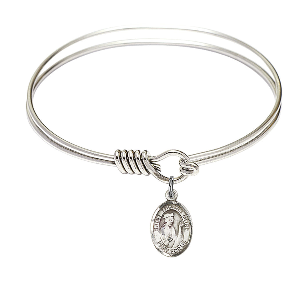 St. Thomas More Custom Bangle - Silver