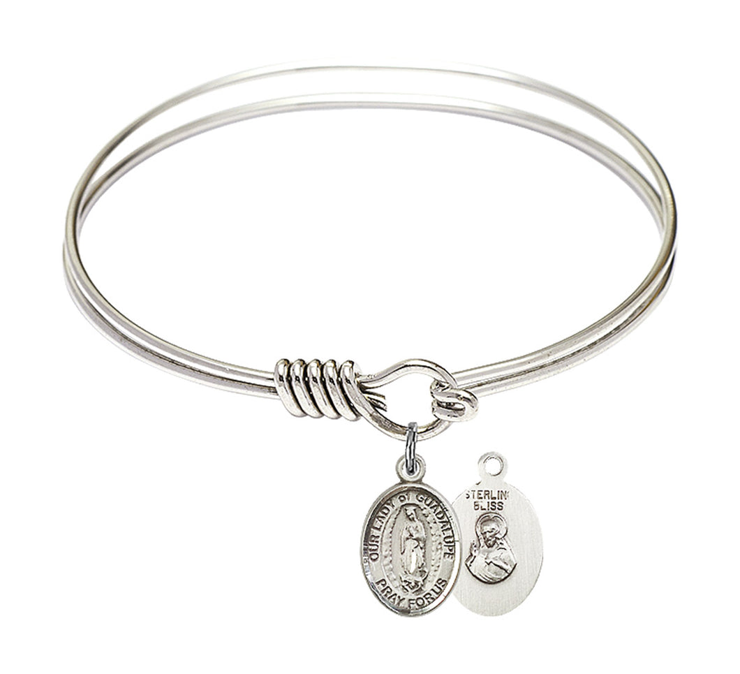 Our Lady of Guadalupe Custom Bangle - Silver