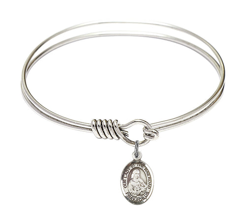 Our Lady of the Railroad Custom Bangle - Silver