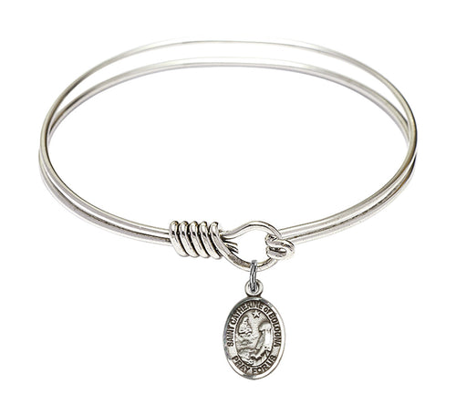 St Catherine of Bologna Custom Bangle - Silver