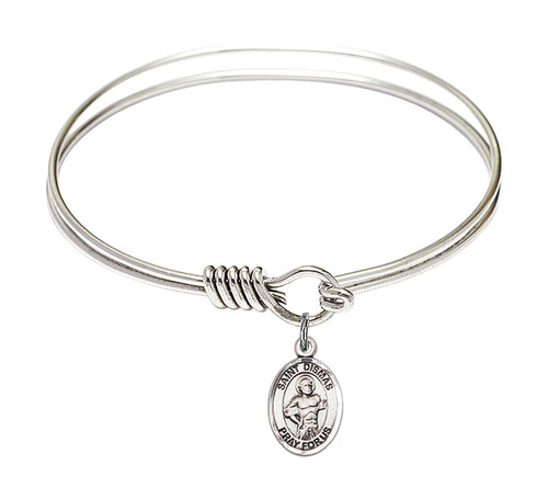 St. Dismas Custom Bangle - Silver