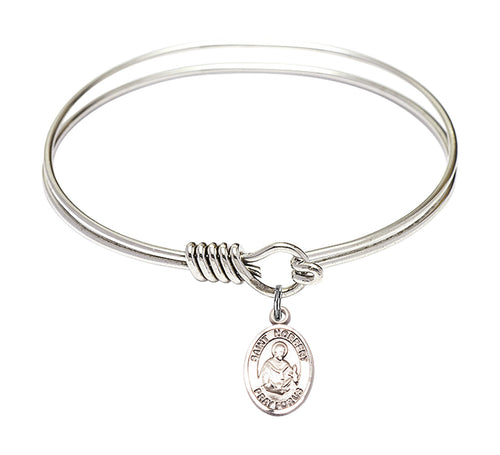 St Norbert of Xanten Custom Bangle - Silver