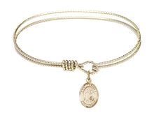 Load image into Gallery viewer, St. Raphael the Archangel Custom Bangle - Gold Filled
