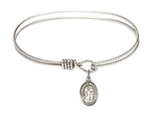 Load image into Gallery viewer, St. Gabriel the Archangel Custom Bangle - Silver

