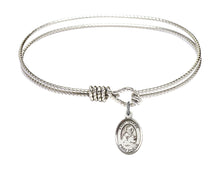 Load image into Gallery viewer, St. Isidore of Seville Custom Bangle - Silver
