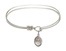 Load image into Gallery viewer, St. Christopher / Lacrosse Custom Bangle - Silver
