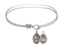Load image into Gallery viewer, St. Christopher / Track &amp; Field Custom Bangle - Silver
