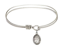 Load image into Gallery viewer, St. Bernard of Clairvaux Custom Bangle - Silver

