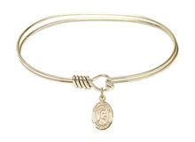Load image into Gallery viewer, St. Elizabeth of Hungary Custom Bangle - Gold Filled
