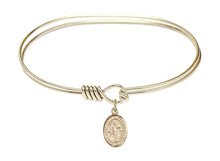Load image into Gallery viewer, St. Gabriel the Archangel Custom Bangle - Gold Filled
