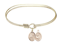 Load image into Gallery viewer, St. Christopher / Figuee Skating Custom Bangle - Gold Filled
