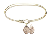 Load image into Gallery viewer, St. Sebastian / Lacrosse Custom Bangle - Gold Filled
