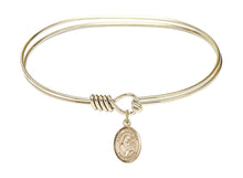 Load image into Gallery viewer, St. Gertrude of Nivelles Custom Bangle - Gold Filled
