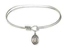 Load image into Gallery viewer, St. Hubert of Liege Custom Bangle - Silver

