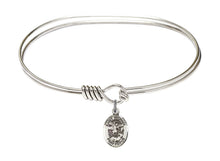 Load image into Gallery viewer, St. Michael the Archangel Custom Bangle - Silver
