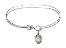 Load image into Gallery viewer, St. Lucia of Syracuse Custom Bangle - Silver
