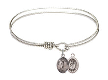 Load image into Gallery viewer, St. Christopher / Golf Custom Bangle - Silver
