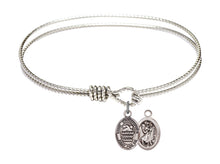 Load image into Gallery viewer, St. Christopher / Swimming Custom Bangle - Silver
