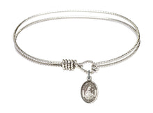 Load image into Gallery viewer, St. Gertrude of Nivelles Custom Bangle - Silver
