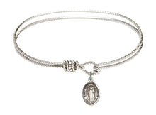 Load image into Gallery viewer, St. Joseph the Worker Custom Bangle - Silver
