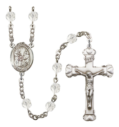 St. Zita Custom Birthstone Rosary - Silver