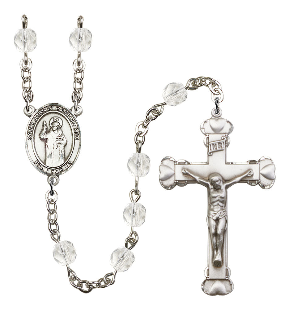 St. John of Capistrano Custom Birthstone Rosary - Silver