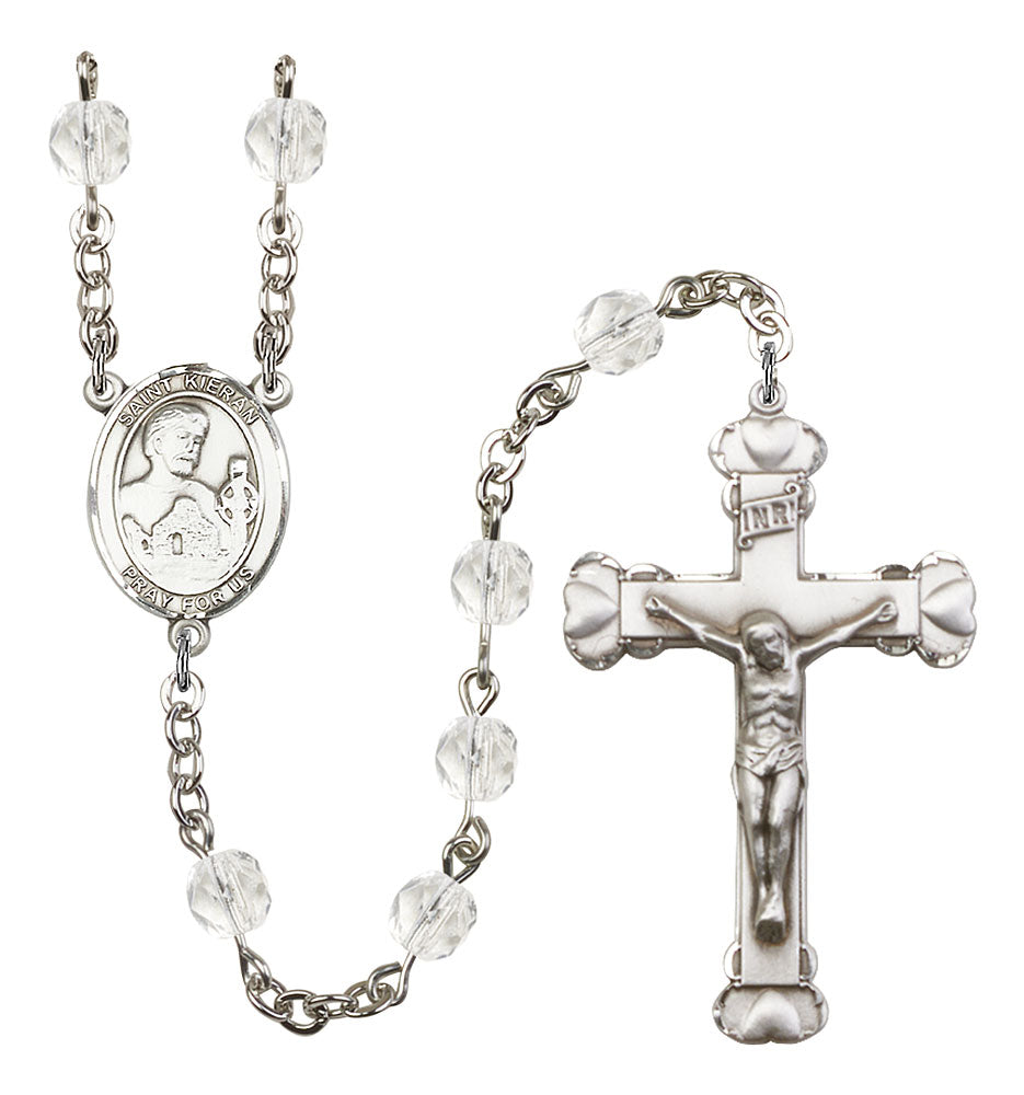 St. Kieran Custom Birthstone Rosary - Silver