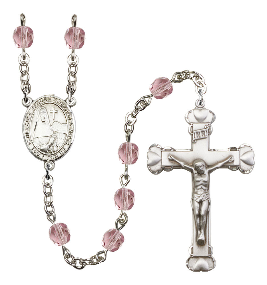 Jeanne Chezard de Matel Custom Birthstone Rosary - Silver