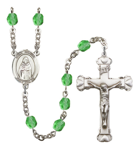 St. Samuel Custom Birthstone Rosary - Silver