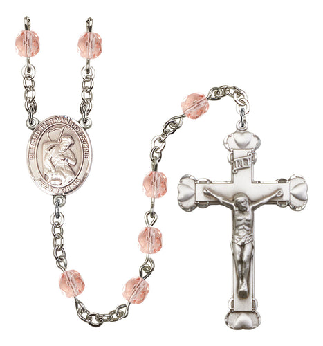 Blessed Herman the Cripple Custom Birthstone Rosary - Silver