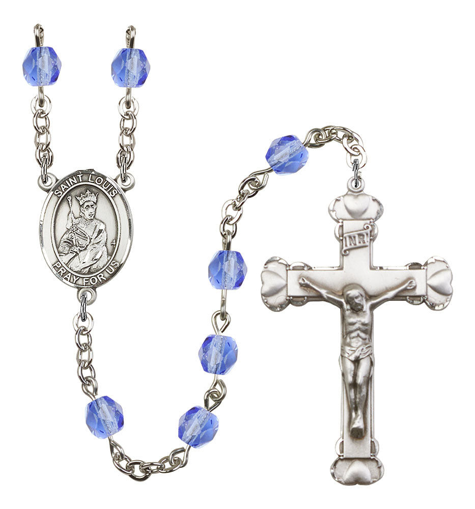 St. Louis Custom Birthstone Rosary - Silver