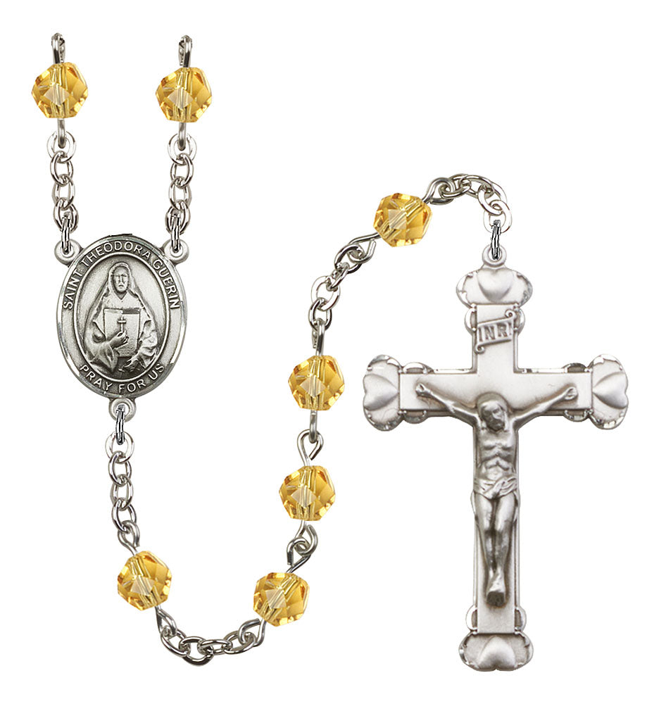 St. Theodora Custom Birthstone Rosary - Silver