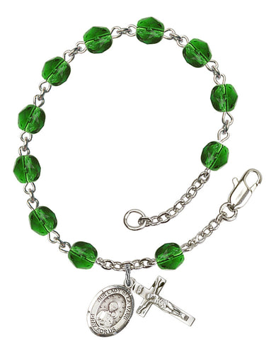 Our Lady of La Vang Custom Birthstone Rosary Bracelet - Silver