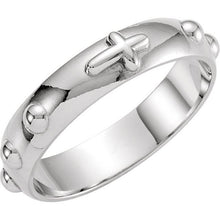 Load image into Gallery viewer, Decade Rosary Ring - Sterling Silver, 5mm
